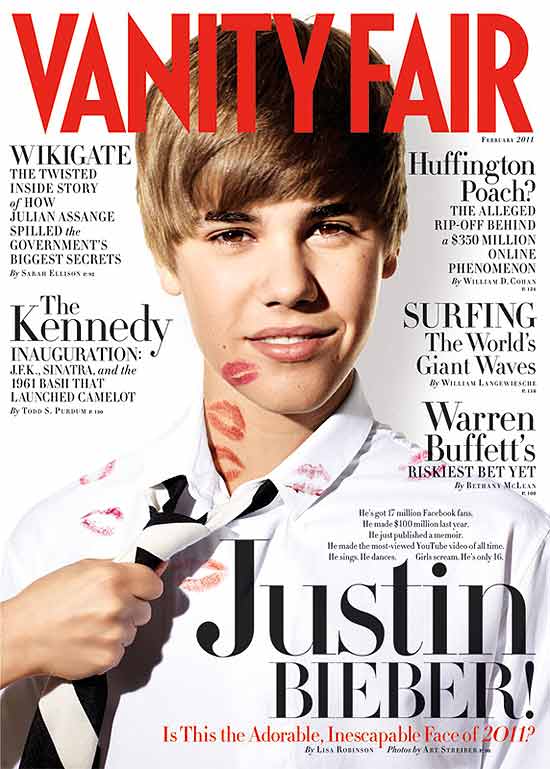 Justin Bieber Vira Capa da Revista Vanity 2011