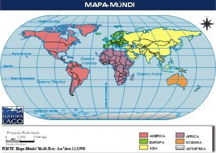 Mapa do Mundi-Países