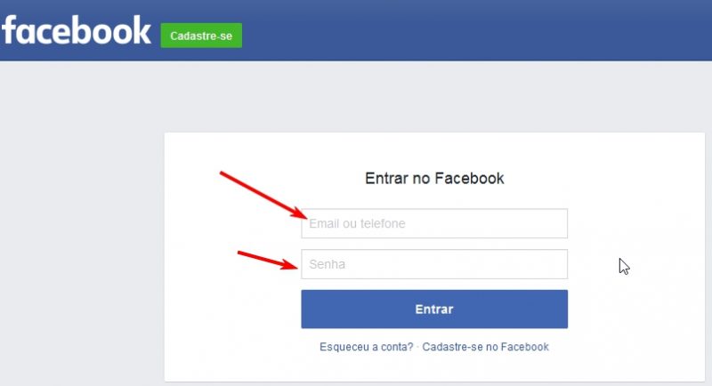 Facebook Entrar Login Facebook Facebook Com Br