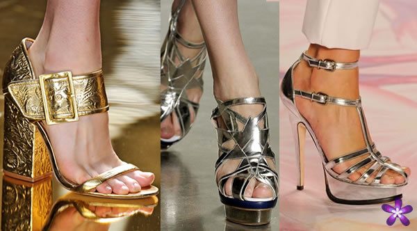 Tendências de Sapatos Metalizados para 2012