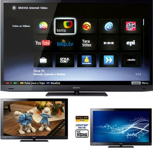 TV LCD 40 Internet  Full HD 4 HDMI Conversor Digital Integrado KDL 40CX525 – Modelos, Onde Comprar