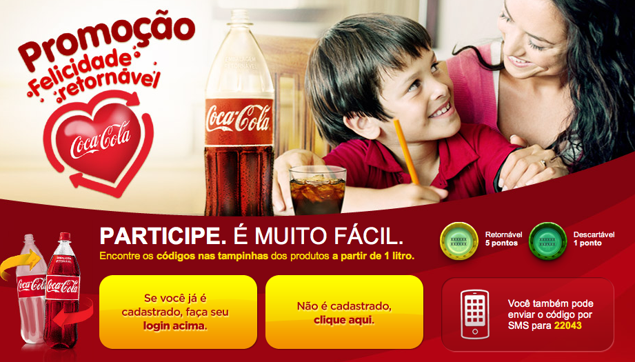 Promoção Felicidade Retornável Coca-Cola – Como Participar, Site