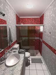 banheiro decoraçao em vermelho