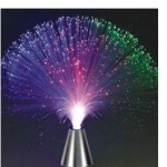 Decoração de Ambientes Com Fibra Ótica – Ver Modelos e Dicas Abajur de fibra otica cromado