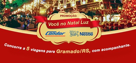 Promoção Nestlé e Condor Você no Natal Luz em Gramado 2013 – Como Participar
