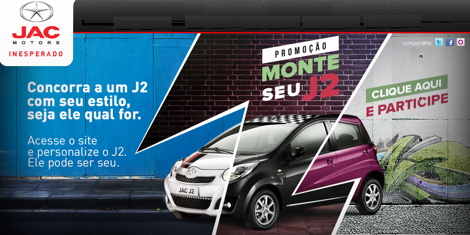 Promoção “Monte Seu J2” Jac Motors – Como Participar, Prêmio
