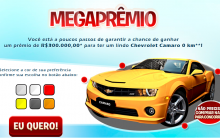 Promoção Mega Prêmios Concorra á um Camaro – Como Participar,Prêmio