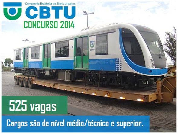 Concurso Público CBTU 2014 – Fazer as Inscrições e Cargos Oferecidos