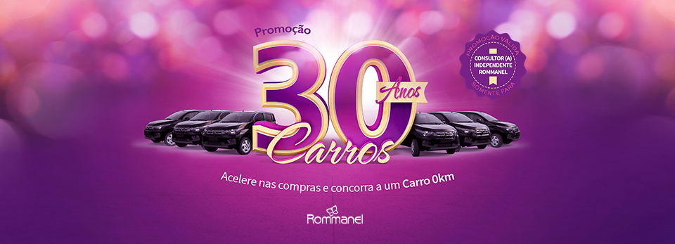 Promoção Rommoanel 30 anos, 30 Carros 2022 –  Como Participar